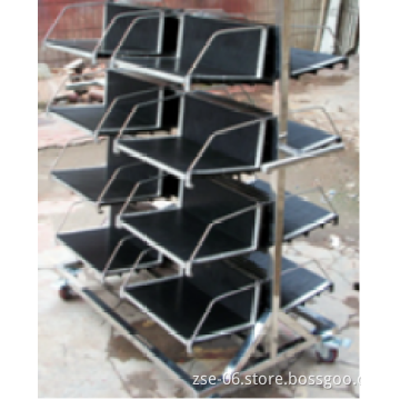 SMT machine Anti static ESD PCB hanging basket cart with wheel